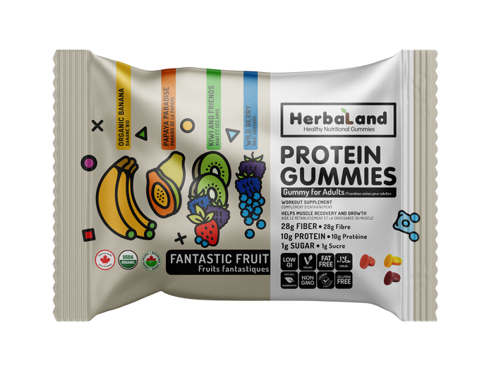 Protein Gummies: Fantastic Fruit (Pouch) - Herbaland 